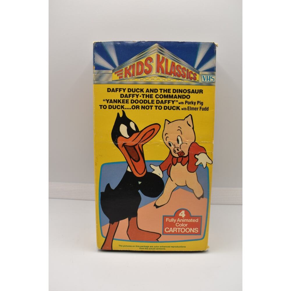 Kids Klassics VHS Daffy Duck Porky Pig Elmer Fud 4 Fully Animated Color